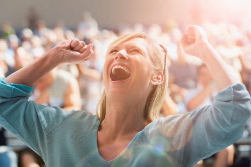 Woman Cheering