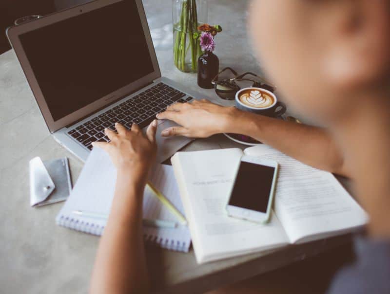 Woman on Computer