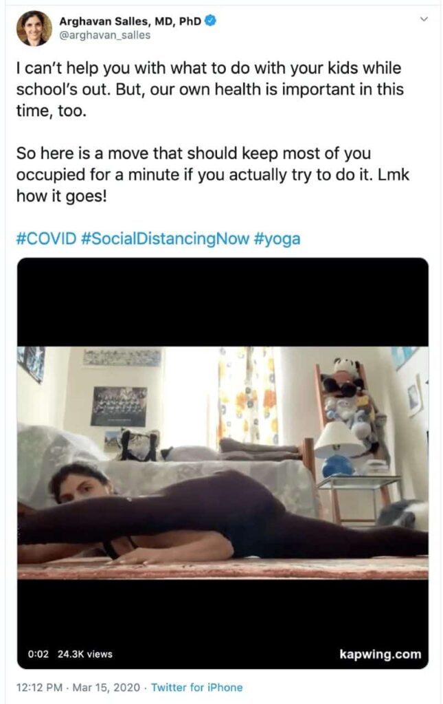 Girl Doing Yoga during Quarantine