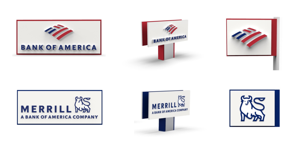 Bank of America - Merrill sign renderings