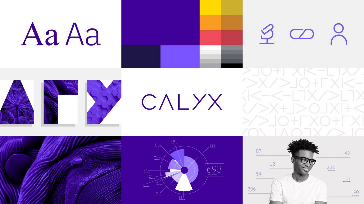 Calyx - Visual identity mosaic