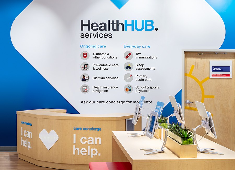 Interior shot of CVS HealthHUB care concierge