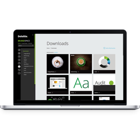 Deloitte - Laptop with brand center