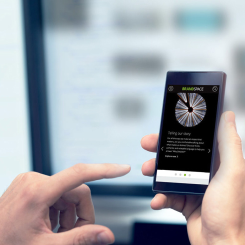 Deloitte - Phone with circular imagery