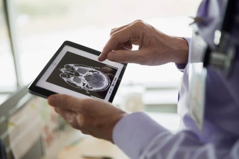 Doctor holding ipad