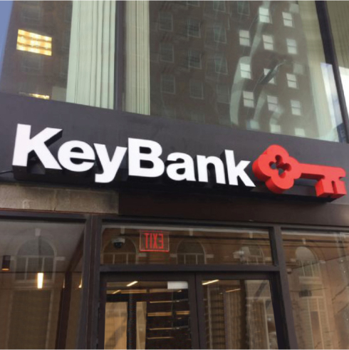 KeyBank - Signage day