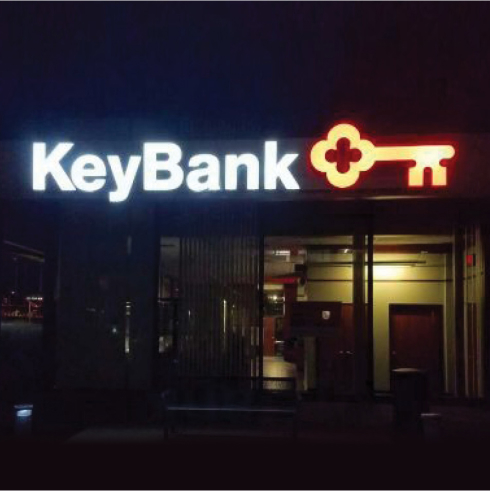 KeyBank - Sign at night