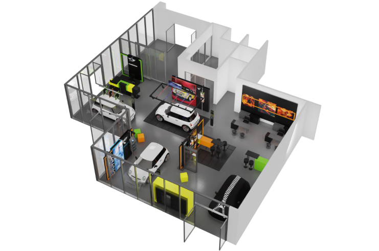 MINI - 3D rendering showroom