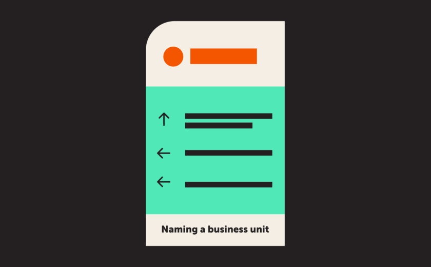 The five question framework for naming a new business unit