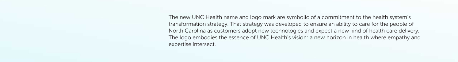 UNC Health - Logo story against blue graphic background