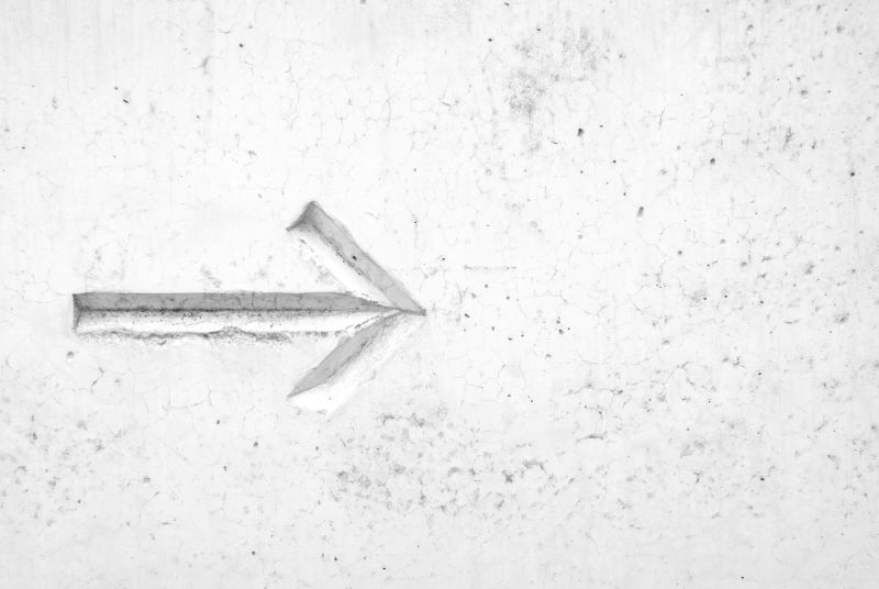 Arrow leading to change