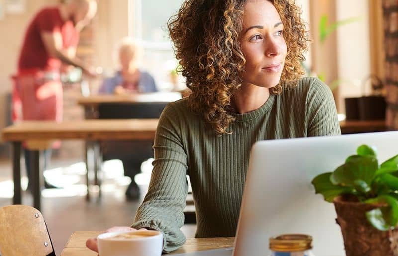 Woman at laptop